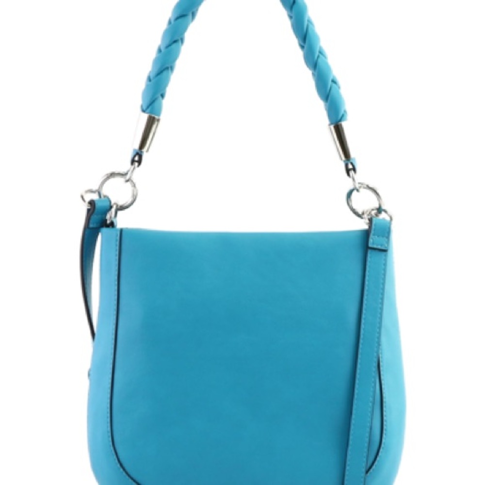 Alfani Small Twisted Handle Hobo Bag, Pool Blue, NWT